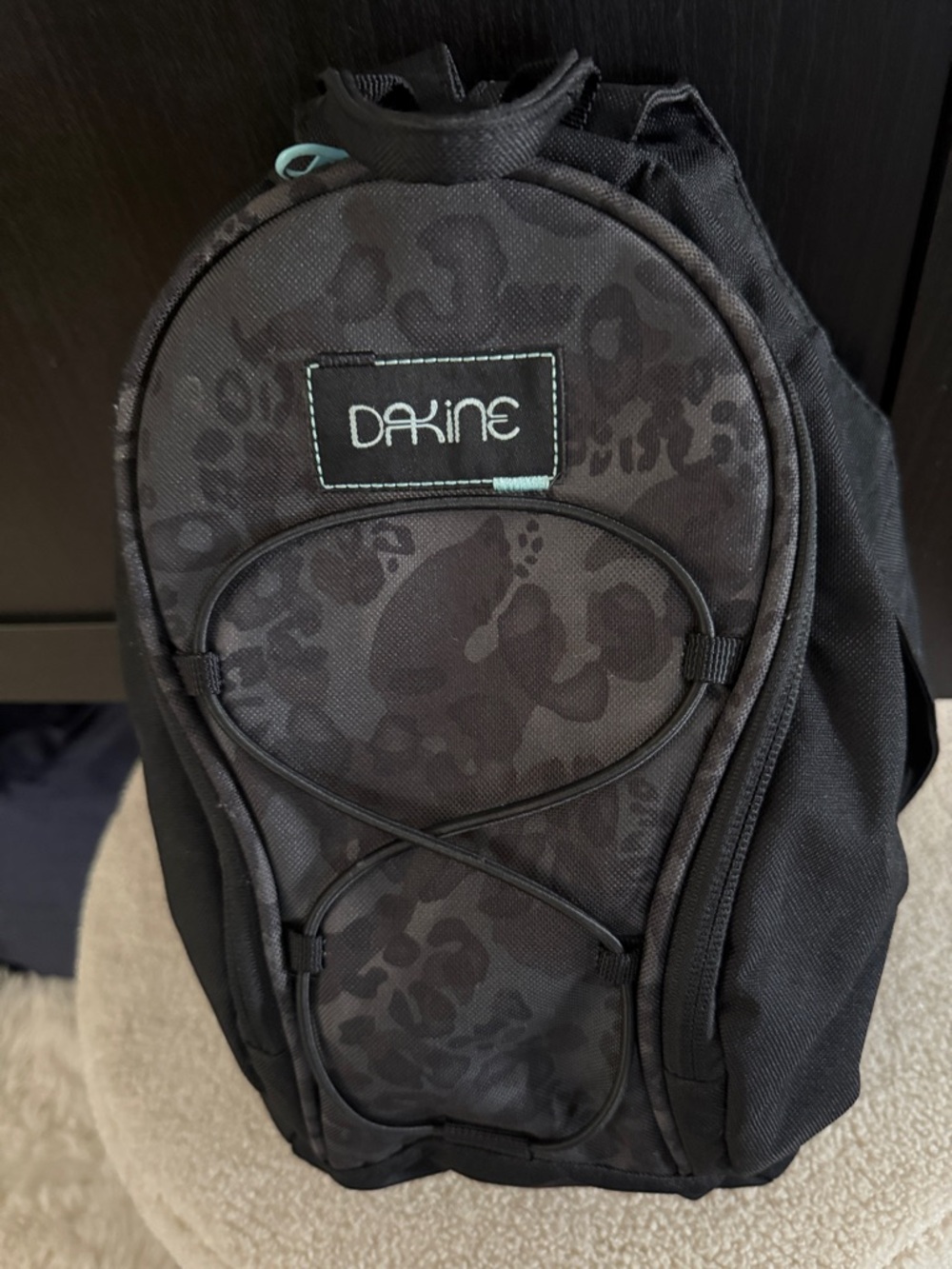Dakine Black Grom Compact Backpack with Teal Accent